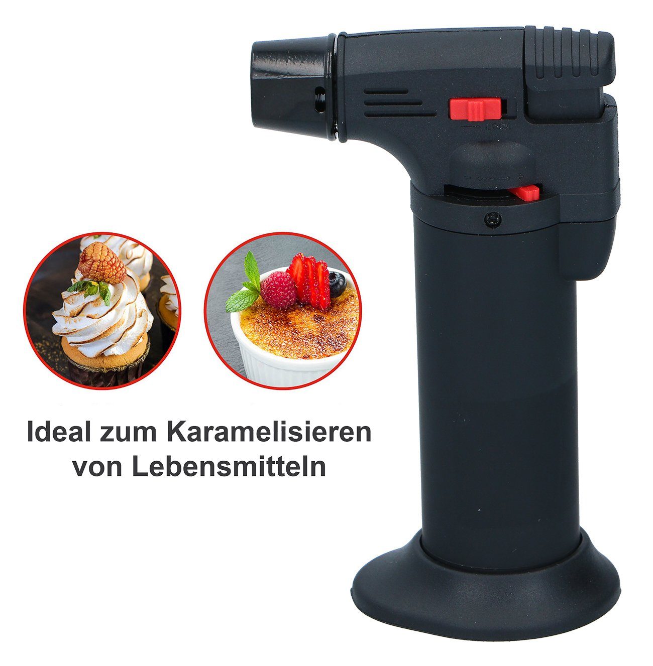 Bubble-Store Flambierbrenner Creme Brulee Brenner, Butan Gasbrenner, Flambieren, Brenner, Grillanzünder, Karamellisieren, Nachfüllbar