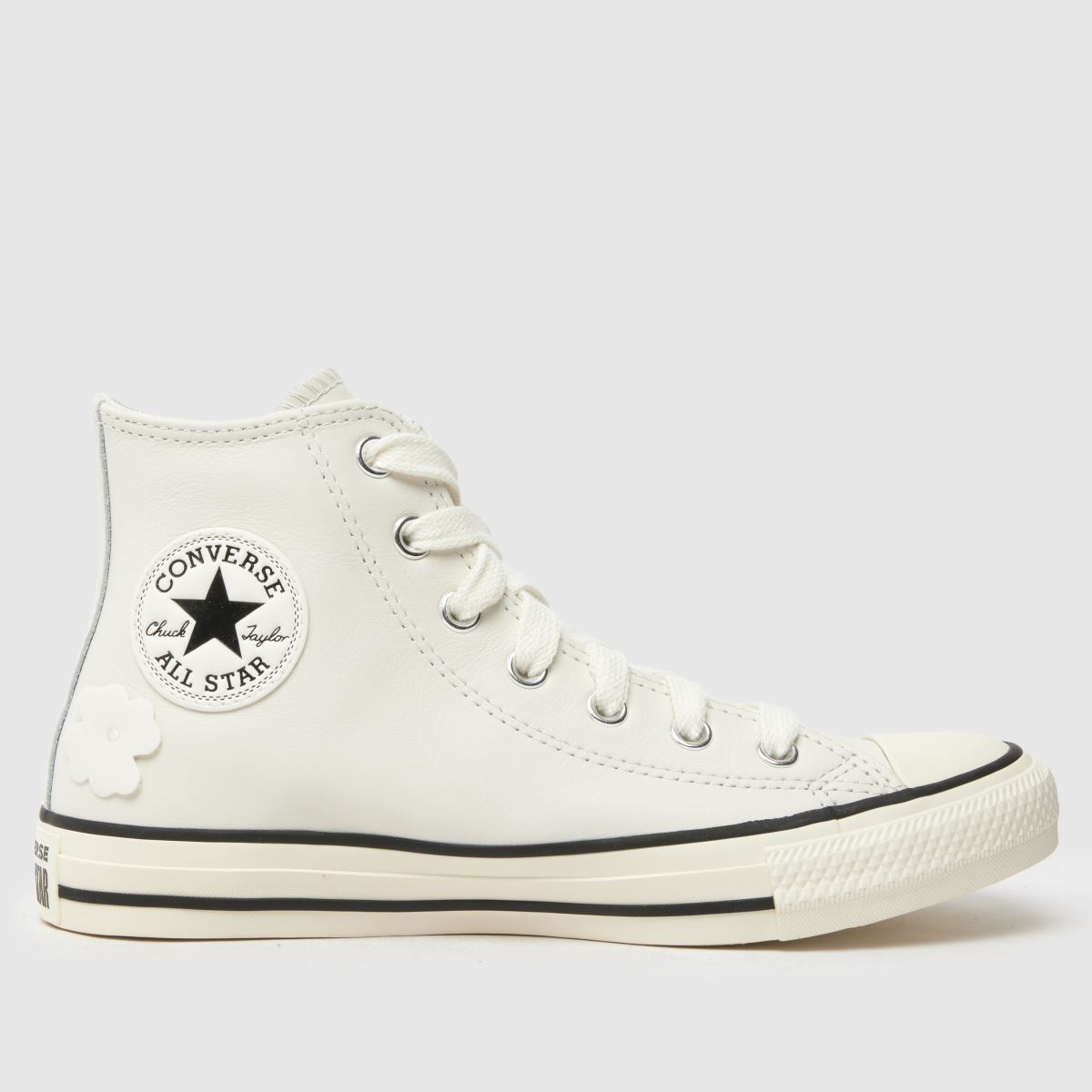 Converse All Star Hi bőr 3D Flowers tornacipő törtfehér multiszínű