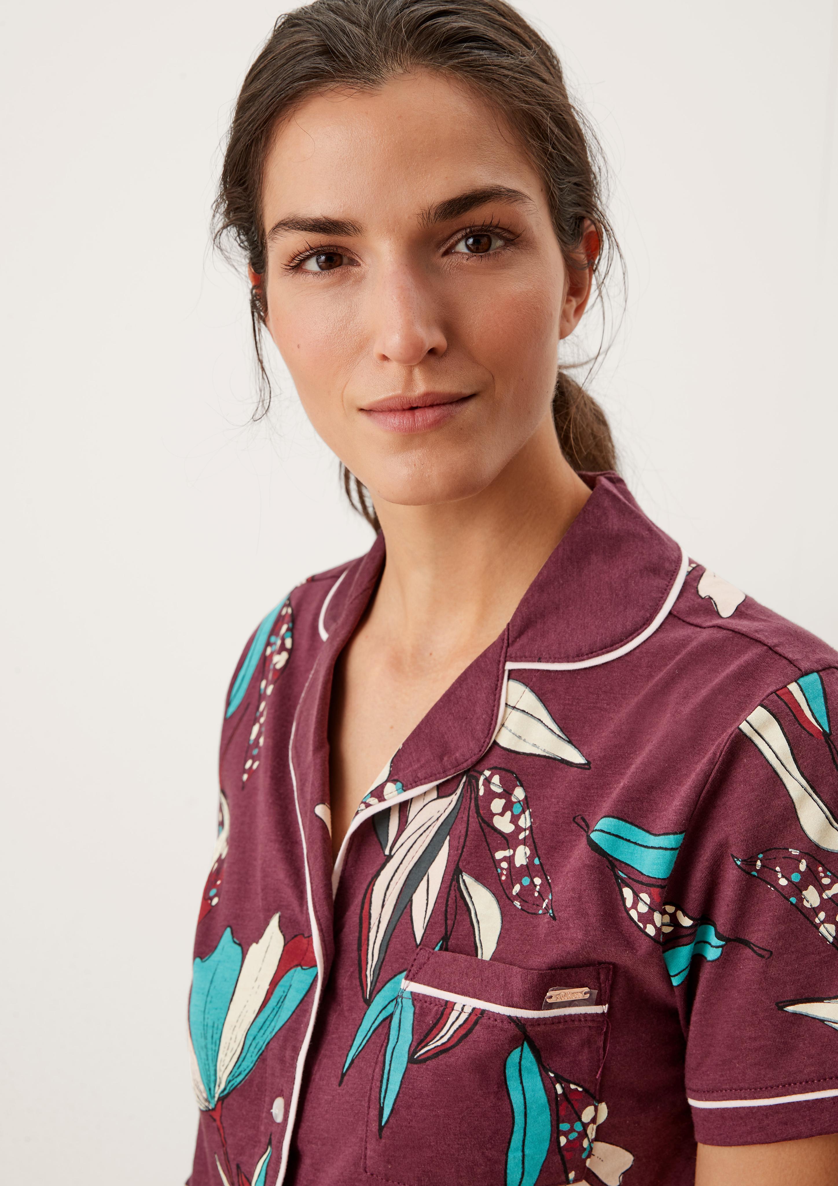 Kurzer Jerseypyjama mit Viskose  6006295-38F4