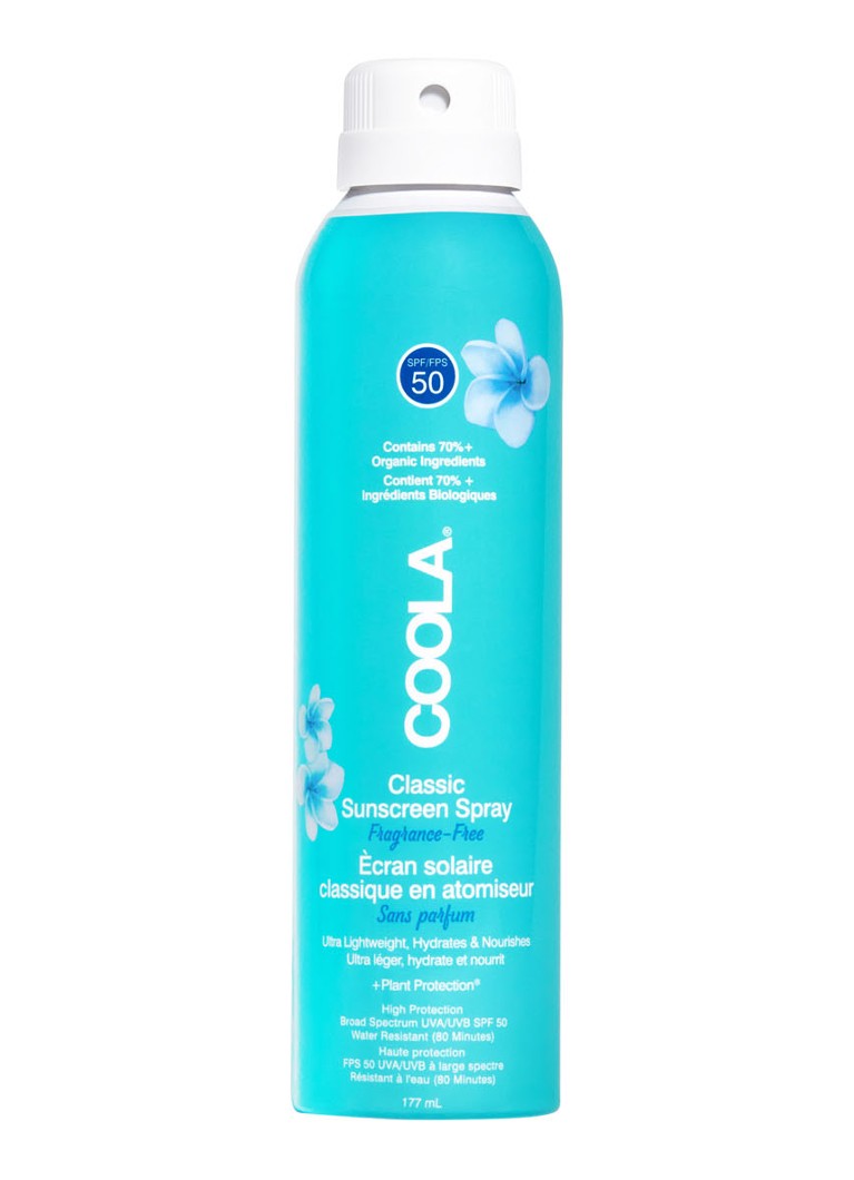 Coola  Classic Body Organic Sunscreen Spray SPF50 Fragrance Free - zonnebrand