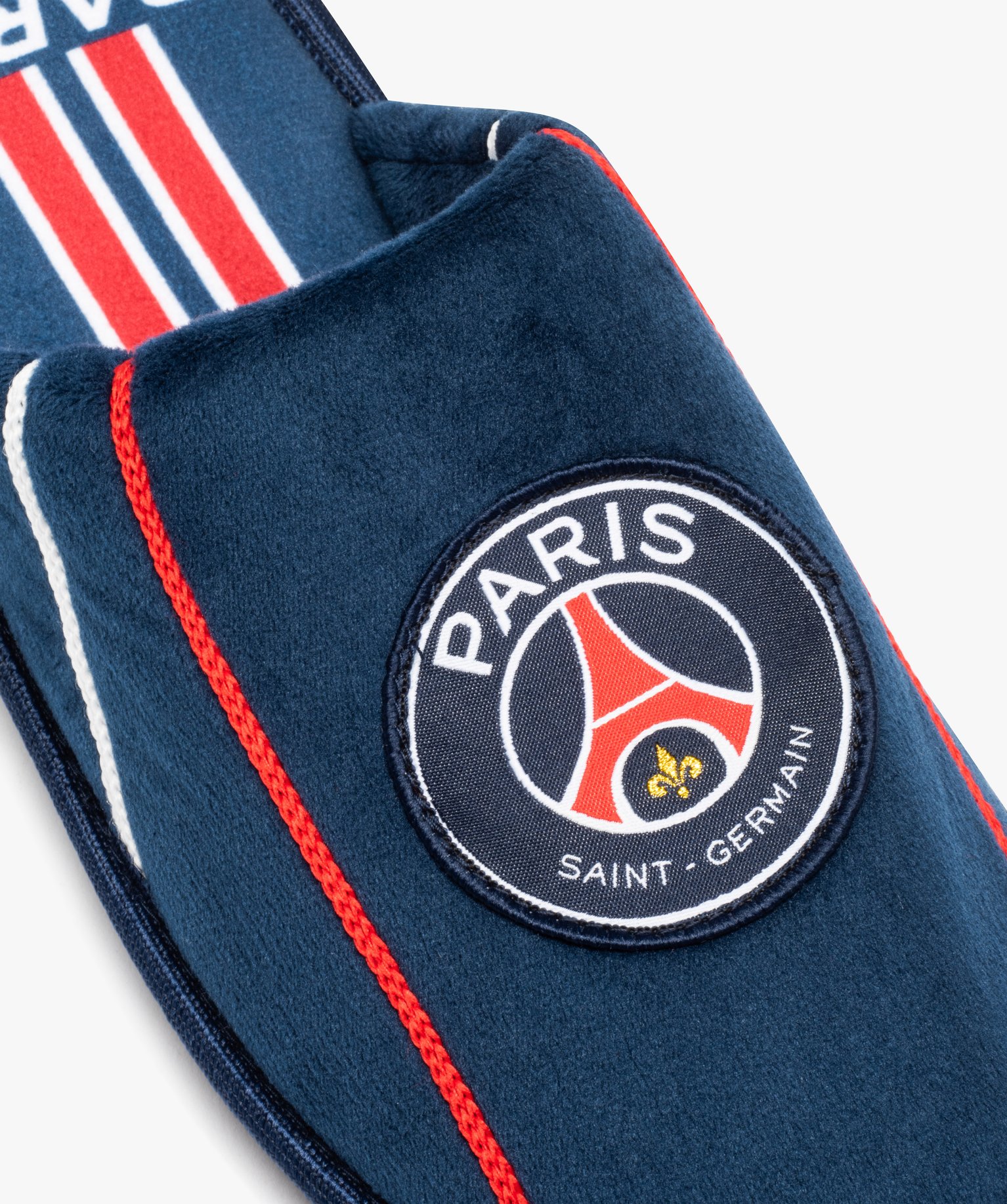 Chaussons homme en velours imprimés foot - Paris Saint Germain bleu | GEMO