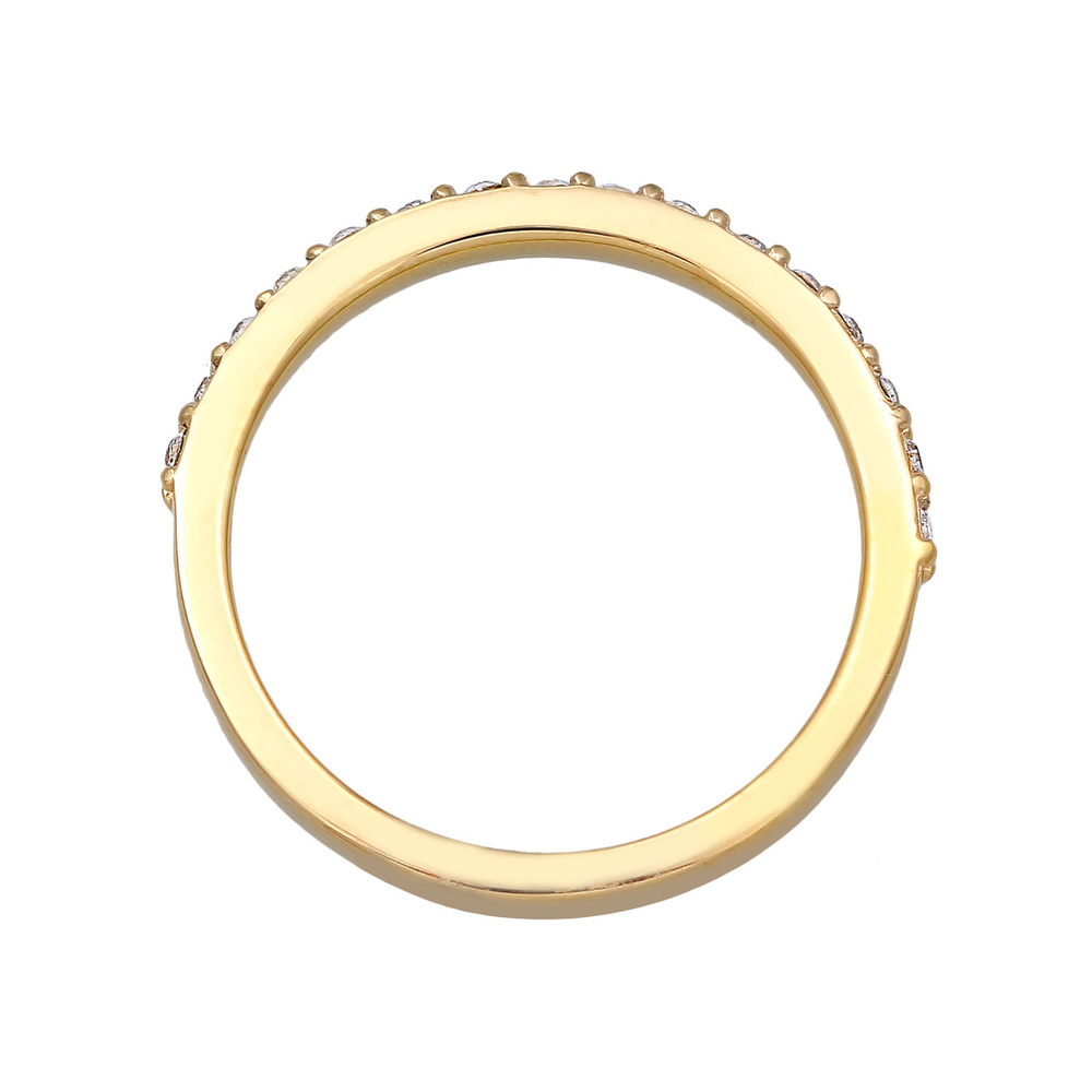 Elli Elli Bague Femmes Bande Mémoire élégant avec Cristal en Argent Sterling 925 Bague