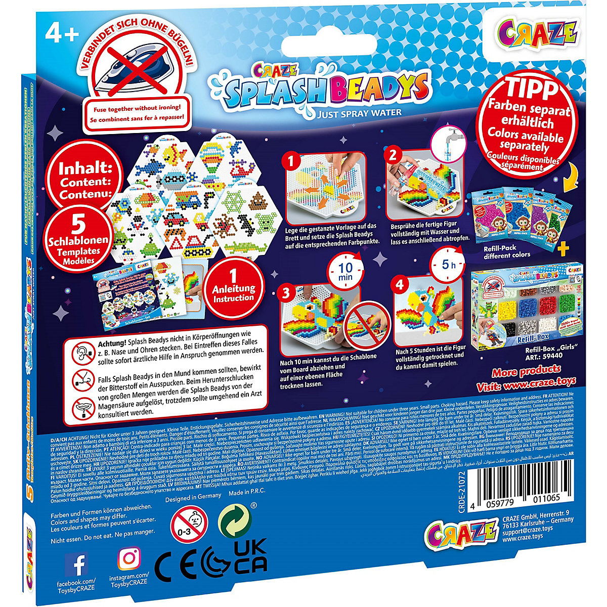 Splash Beadys Schablonenset - Boys