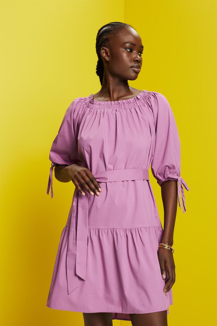 Off-Shoulder-Minikleid aus Popeline