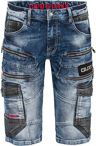 Cipo & Baxx Short CK234 in mehrfarbiger Waschung