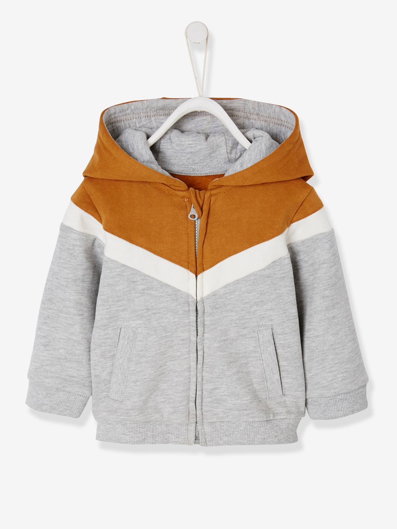 Vertbaudet Jungen Baby Kapuzensweatjacke Oeko-Tex - aqua