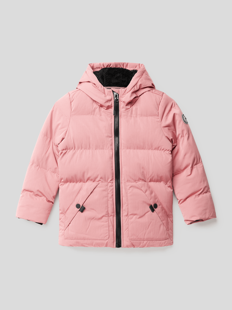 Steppjacke mit Label-Patch Modell 'Kyara' in rosa