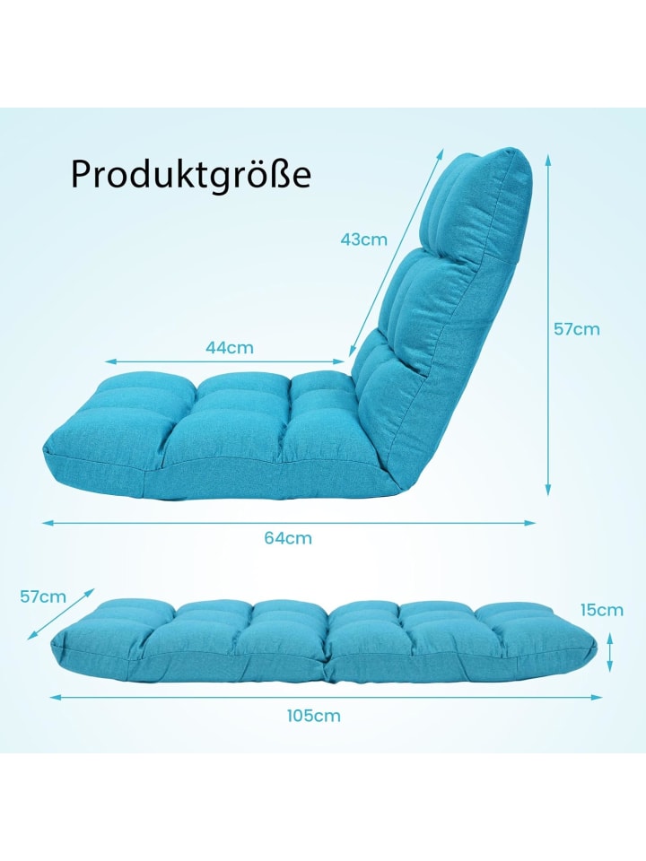 COSTWAY Bodenstuhl in Blau günstig kaufen onesize