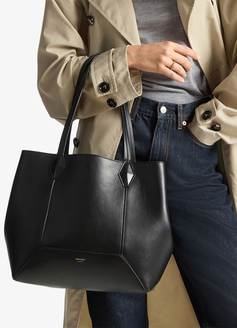 Geantă tote Jimmy Choo Diamond/M din piele de vițel