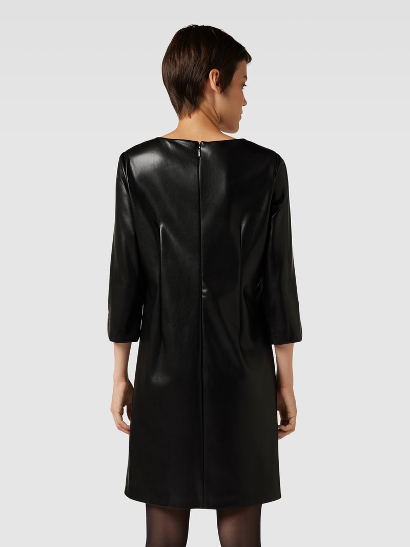 Minikleid in Leder-Optik in schwarz