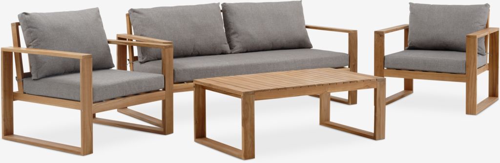 LILLEHOLM LILLEHOLM 4,5-Sitzer-Lounge-Set aus Teakholz