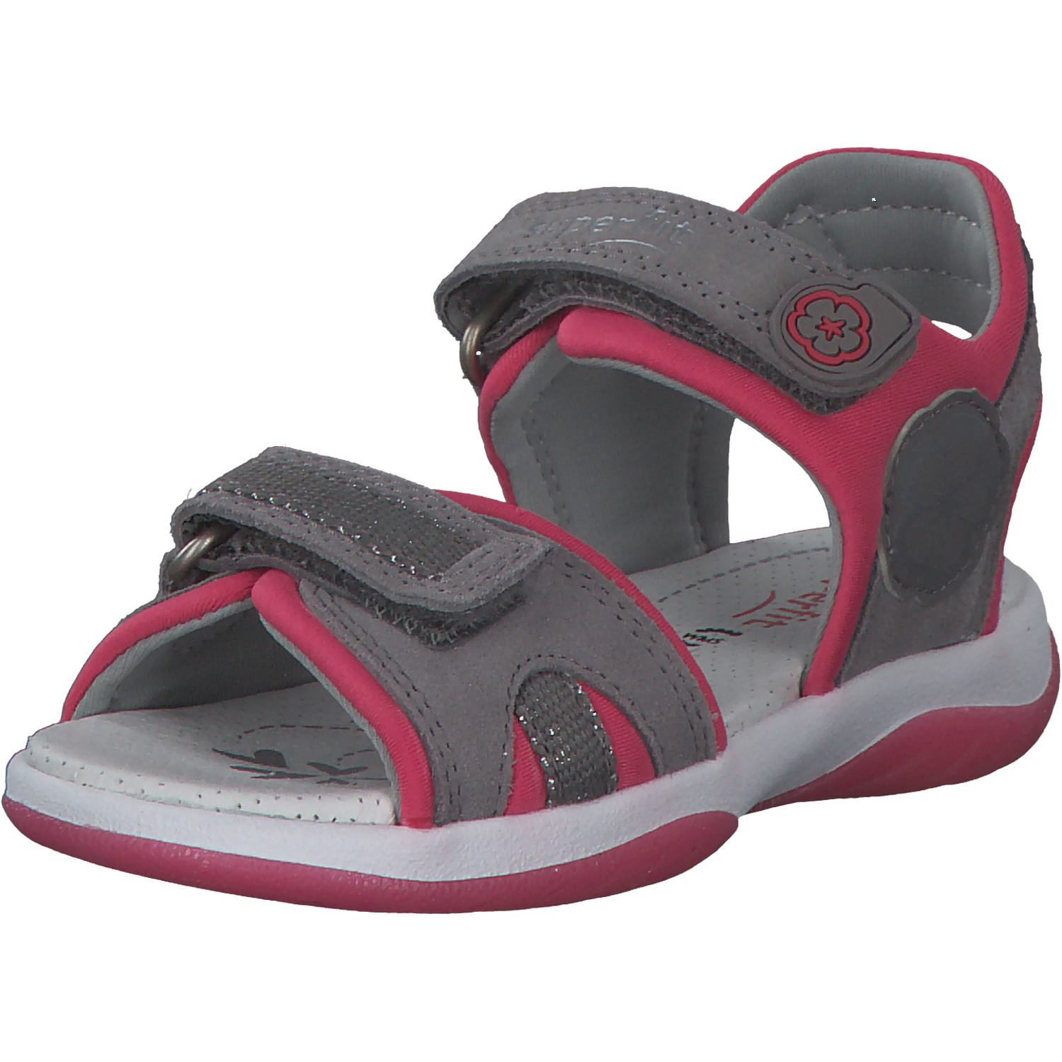 Superfit SUNNY 06127, Sandalen (Kinder), Kinder, hellgrau/pink