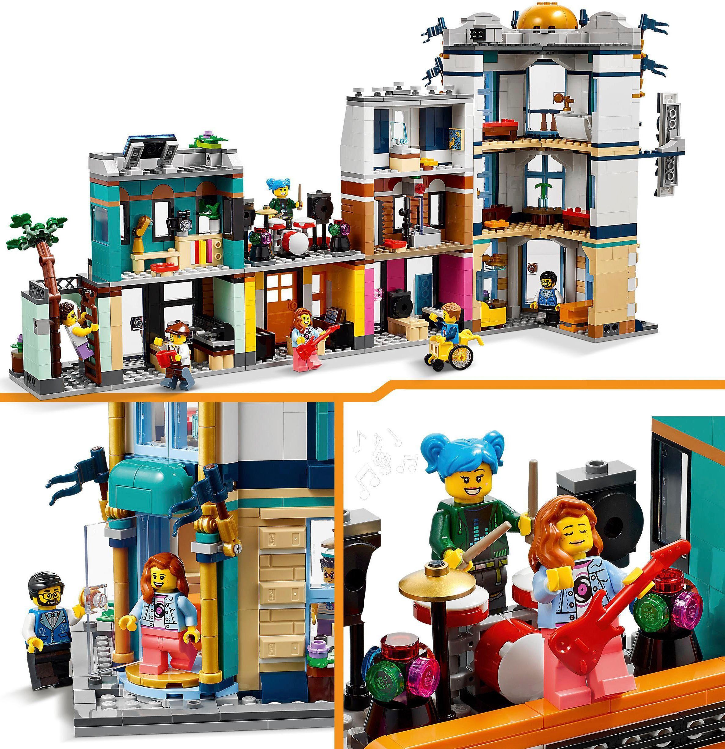 LEGO® Konstruktionsspielsteine Hauptstraße (31141), LEGO® Creator, (1459 St), Made in Europe