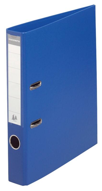Exacompta Prem Touch Ordner DIN A4 50 mm Dunkelblau 2 Ringe 53552E Pappkarton, PP (Polypropylen) Hochformat 10 Stück