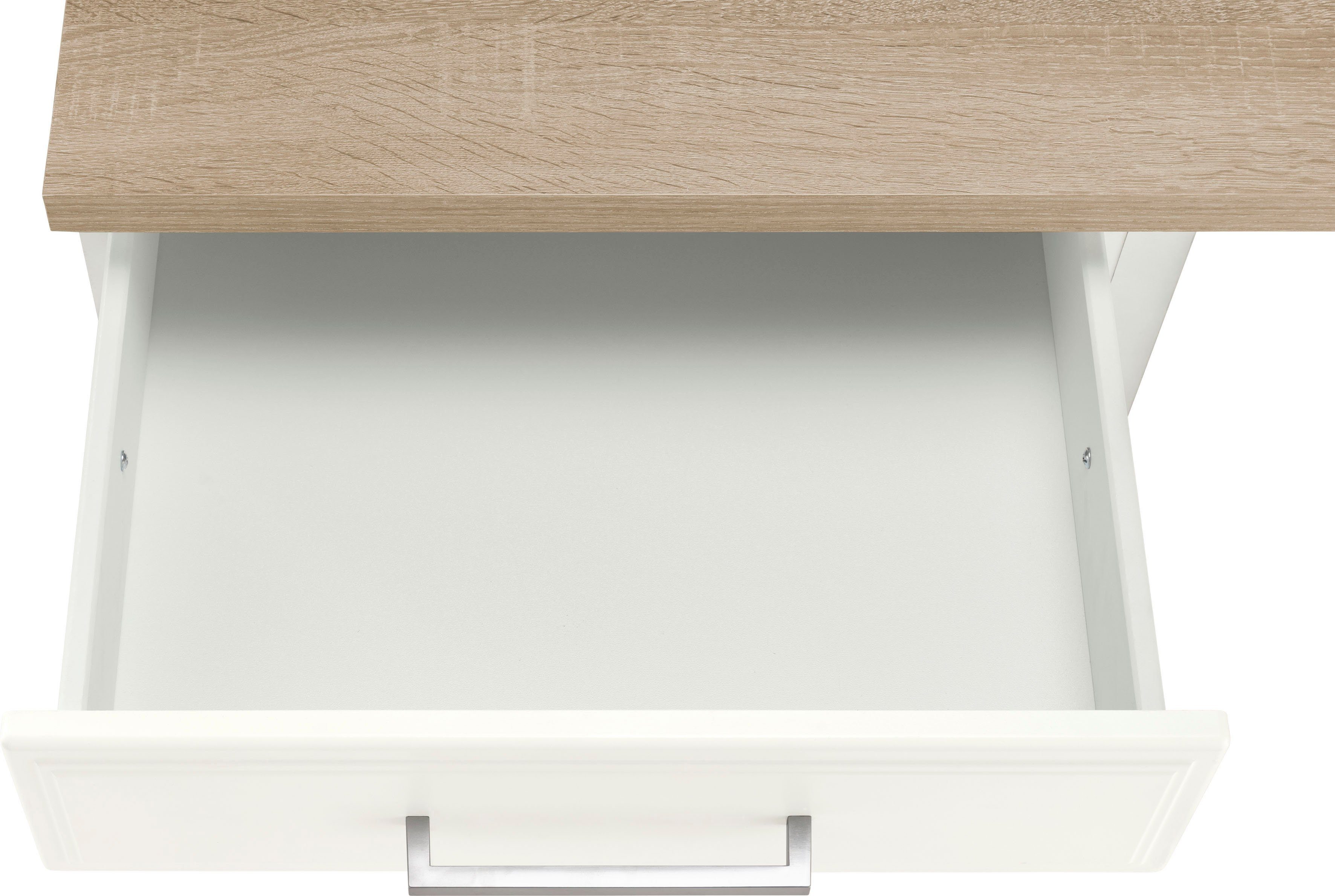 HELD MÖBEL Küchenzeile Stockholm, Breite 280 cm, mit hochwertigen MDF Fronten im Landhaus-Stil