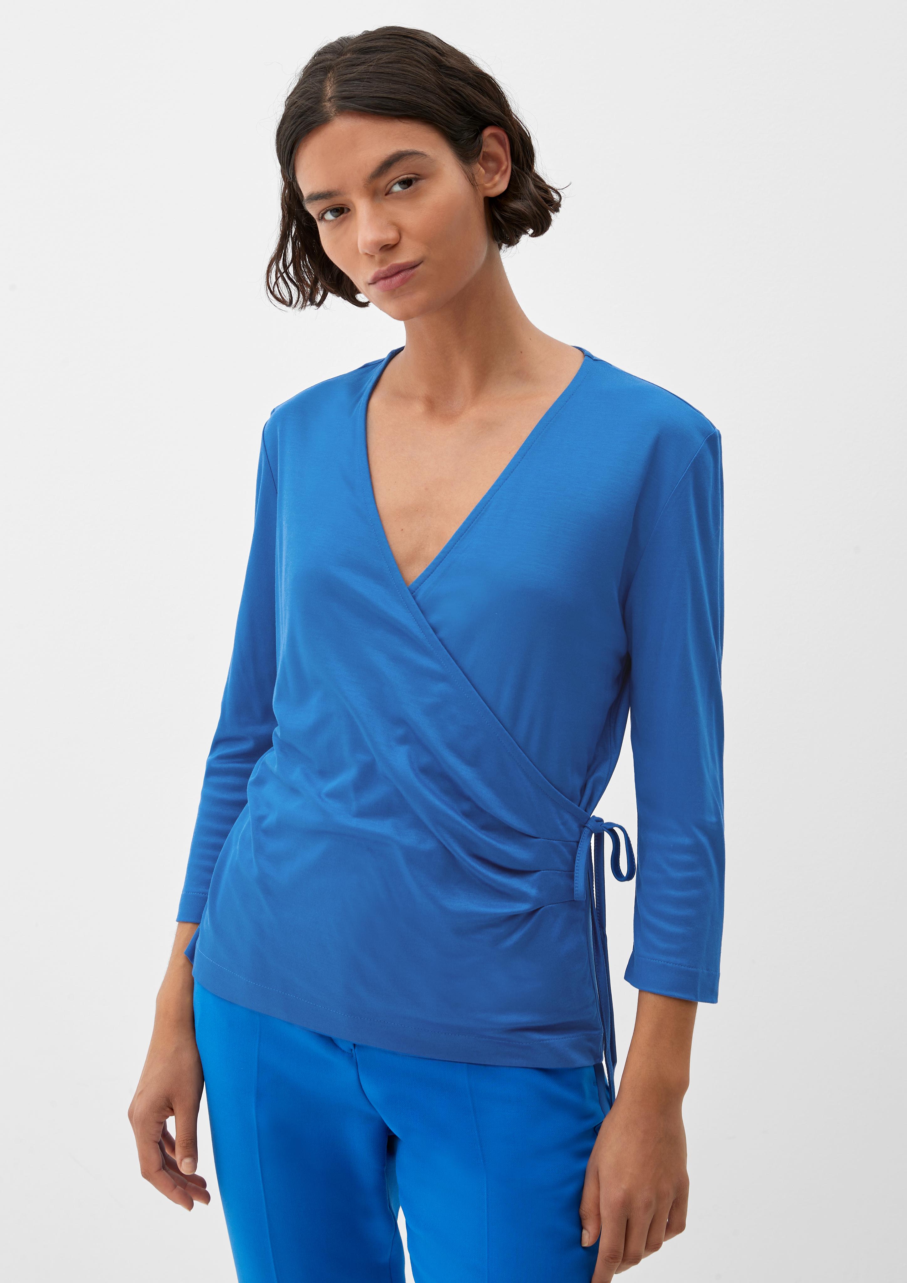 Viskoseshirt in Wickeloptik  2121066-5545