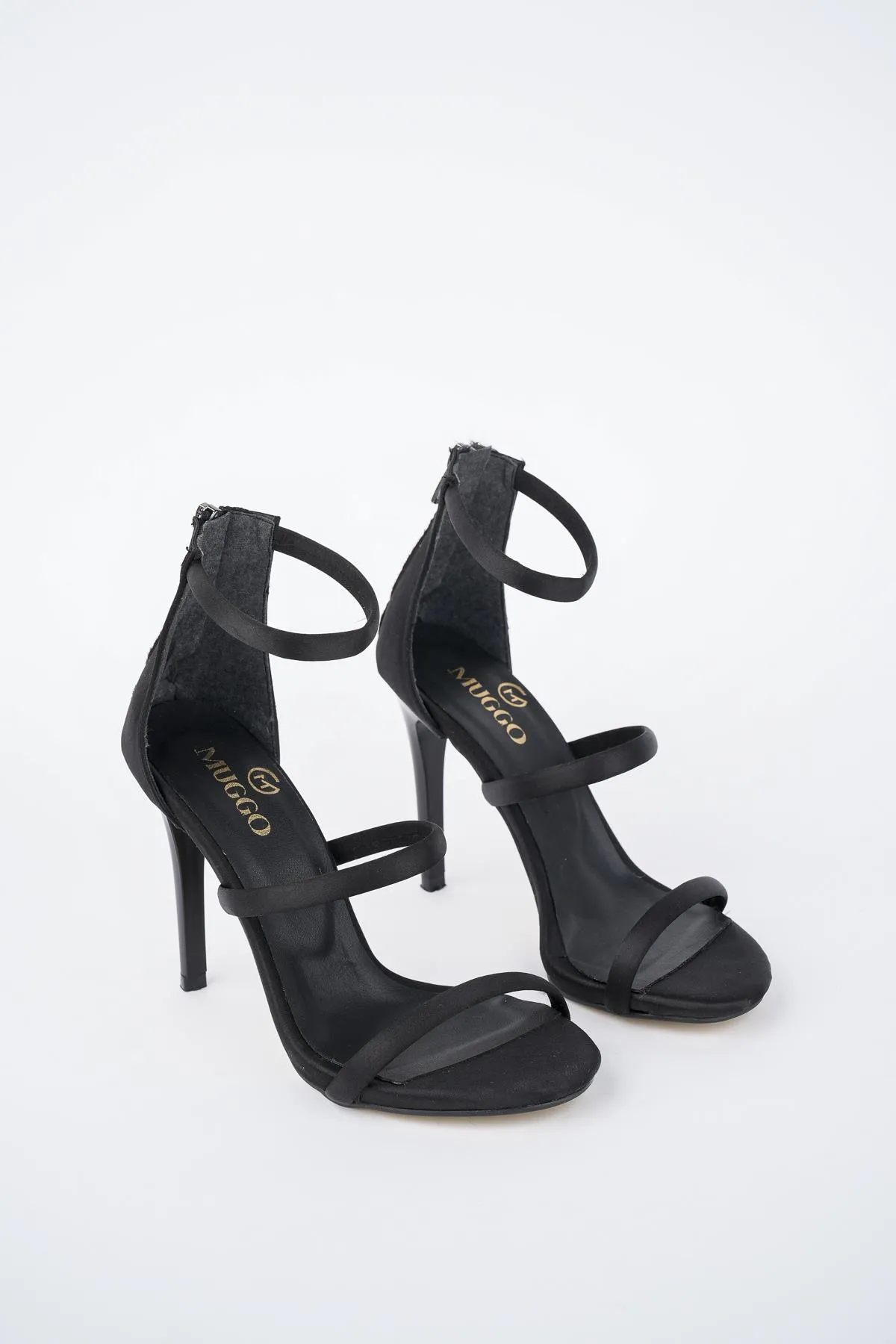 MUGGO  Nikita Garantiert Damen-Schuhe im Satin-Stil mit Reißverschluss hinten, stilvoll und bequem, mit dünnen Absätzen