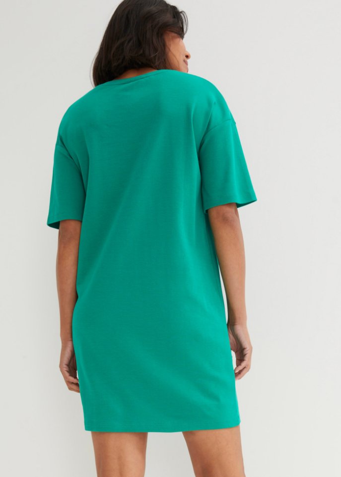 T-Shirtkleid mit V-Ausschnitt, oversize (2er Pack)