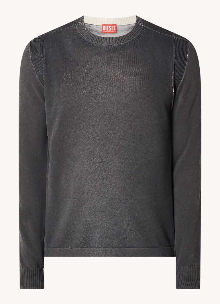 Diesel K-denim fine-knit stretch pullover