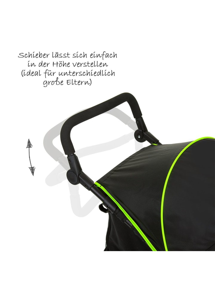 Hauck Sportwagen Runner mit Luftreifen - Black Neon Yellow in schwarz,gruen günstig kaufen onesize