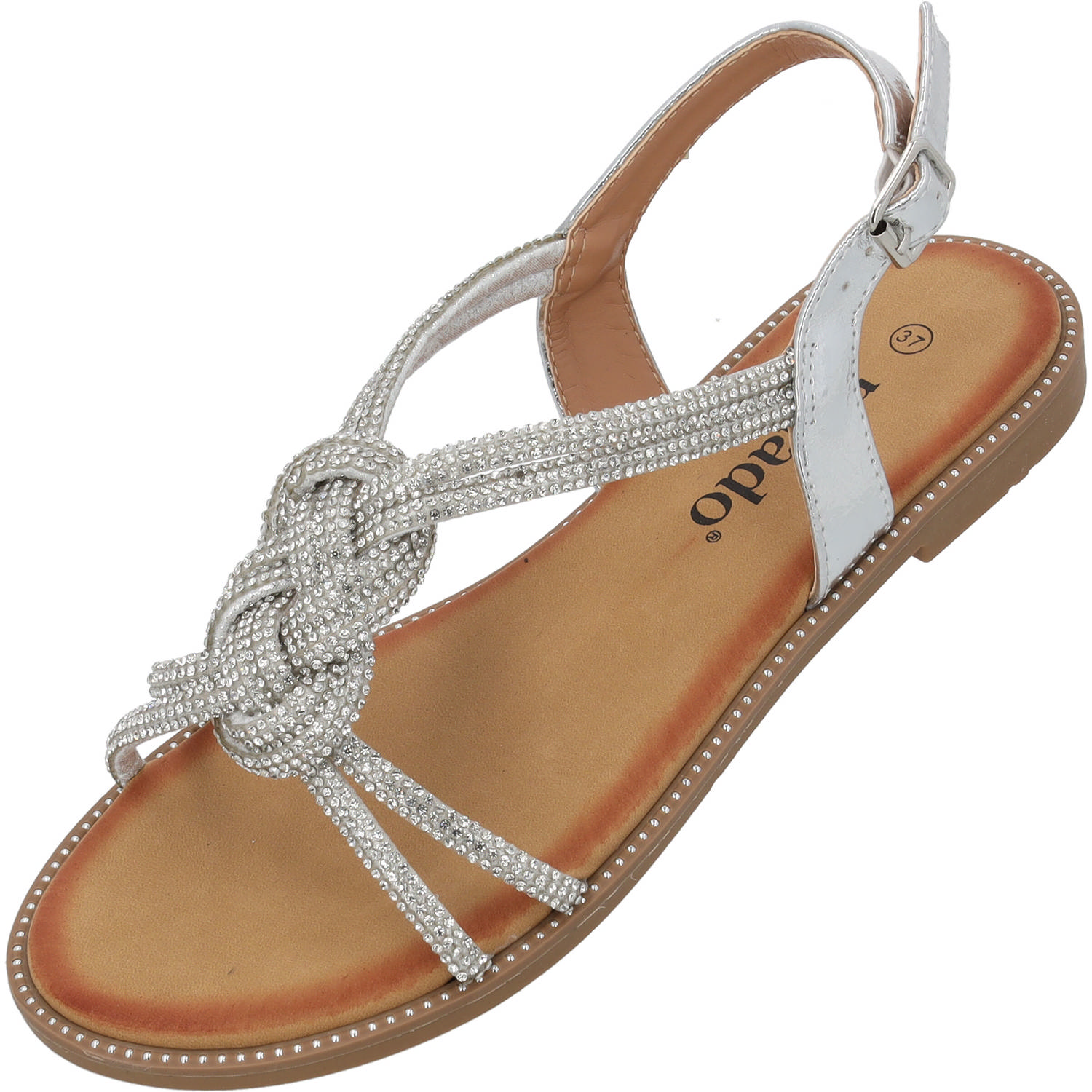 Palado Jertu, Klassische Sandalen, Damen, Silber