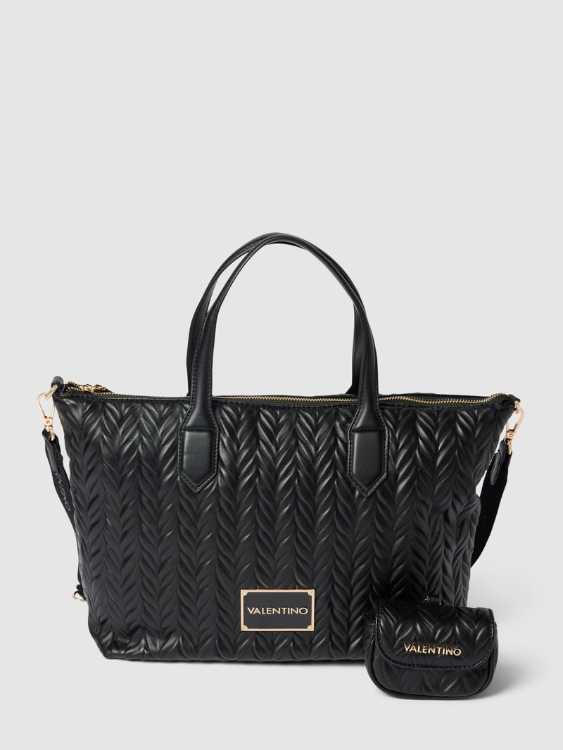 Shopper mit Strukturmuster Modell 'SUNNY RE SHOPPING BAG' in schwarz