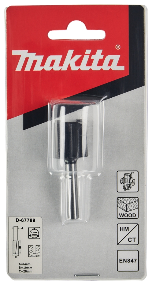 Freză de canelat Makita Accessories D-67789 20 x 19 mm S6