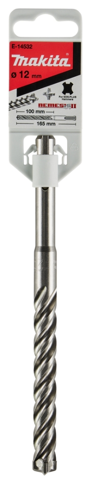 Accessori Makita E-14532 P4S: Punta da trapano per calcestruzzo SDS-Plus 12x165mm