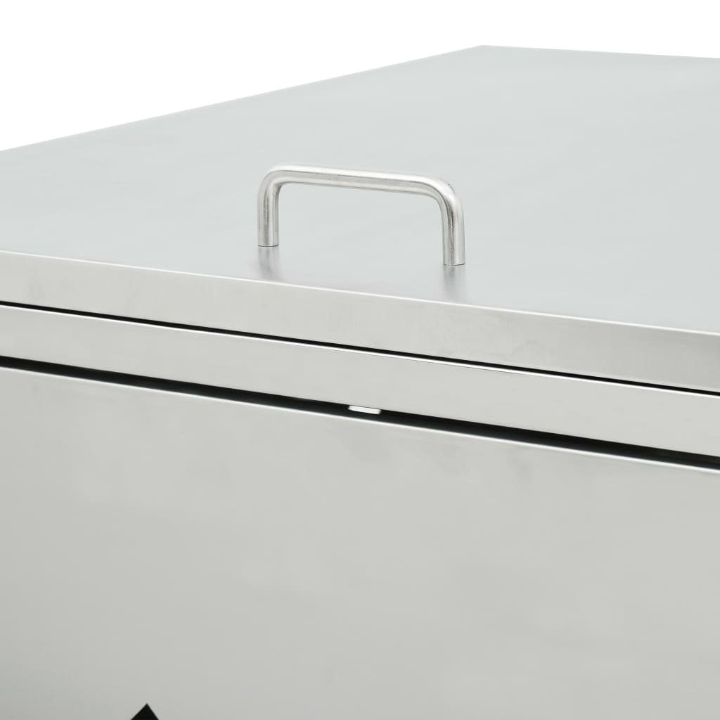 DOTMALL Mülltonnenbox Gartenbox 4 x 240L,Edelstahl, Mülltonnenverkleidung