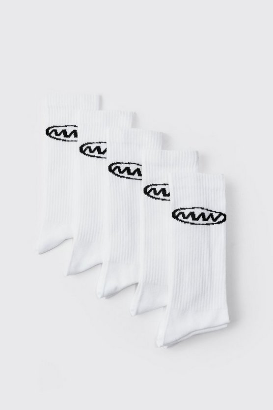 5er-Pack Sport-Socken mit Man-Logo