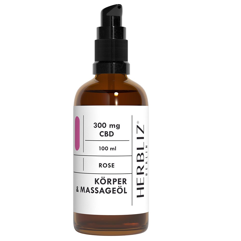 HERBLIZ Rose CBD Massageöl 100 ml