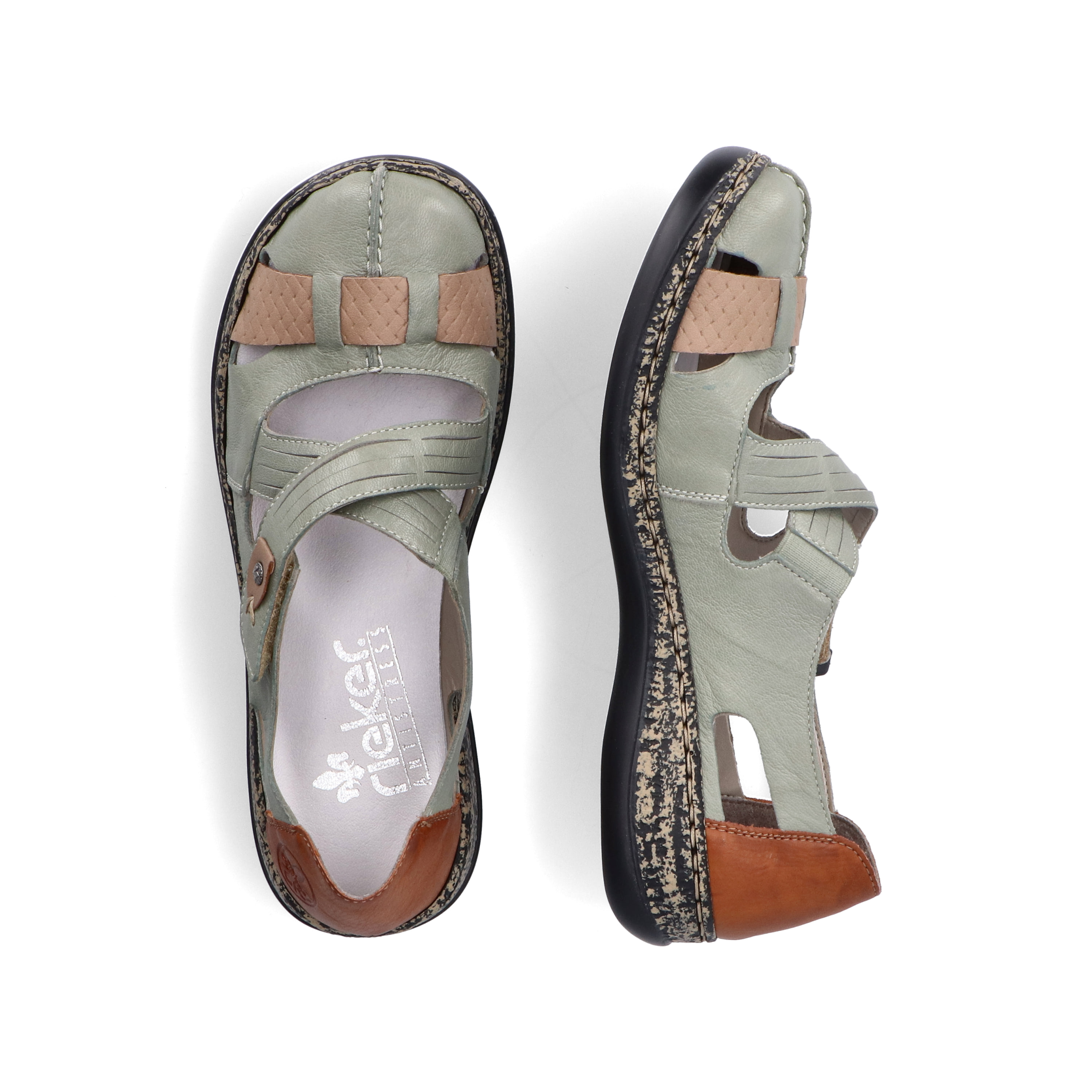 Rieker Damen Ballerinas mintgrün