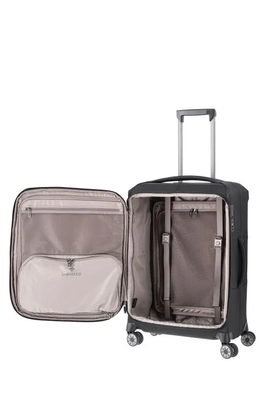Travelite PRIIMA Trolley M mit 4 Rollen - Schwarz