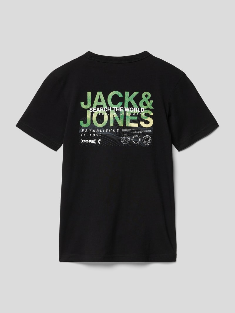T-Shirt mit Label-Print Modell 'COWATER LOGO TEE' in schwarz