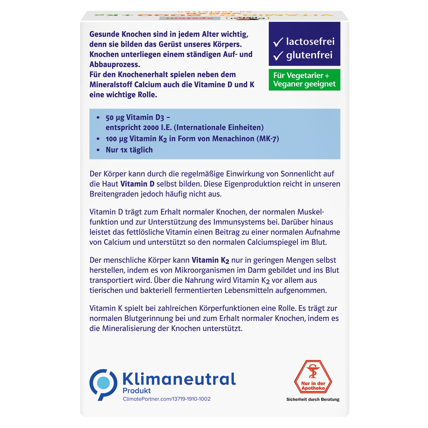 Vitamin D3 2000+K2 system Tabletten