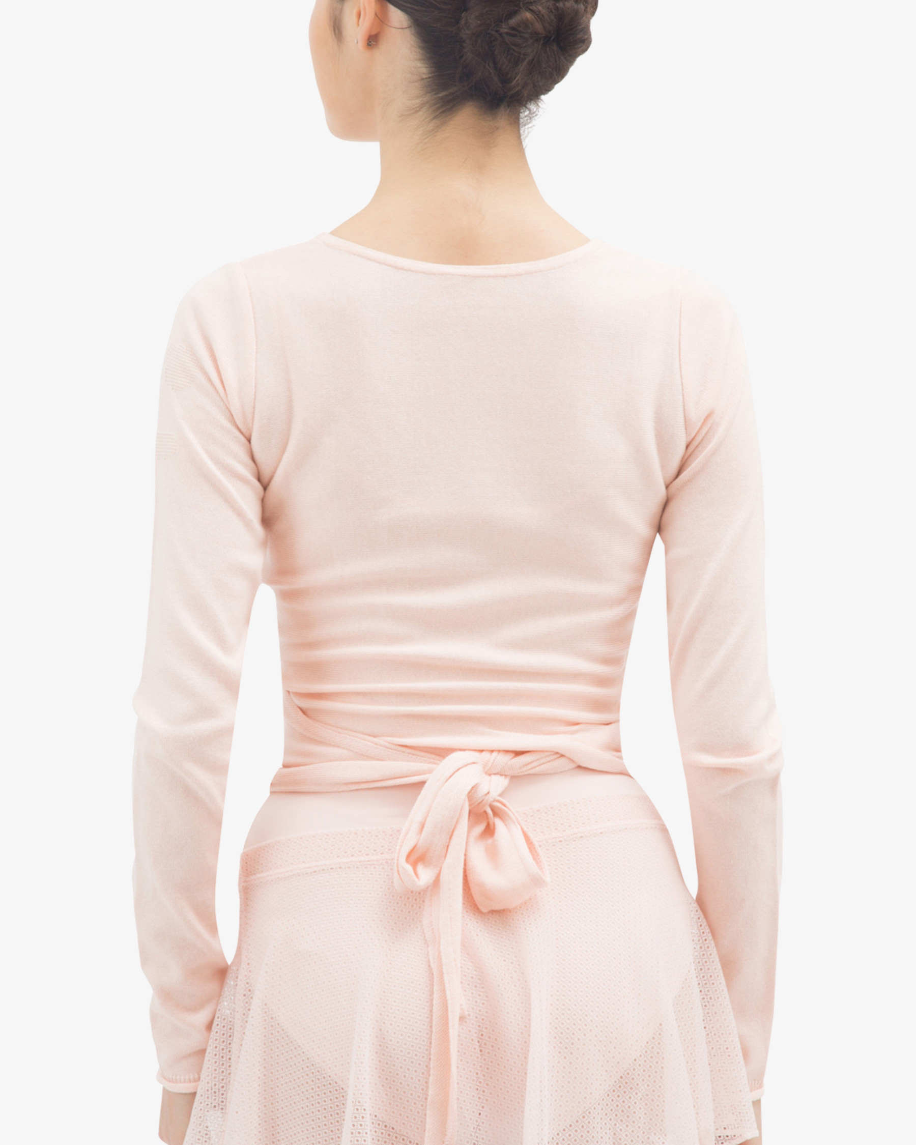 Long sleeved wrap-over
