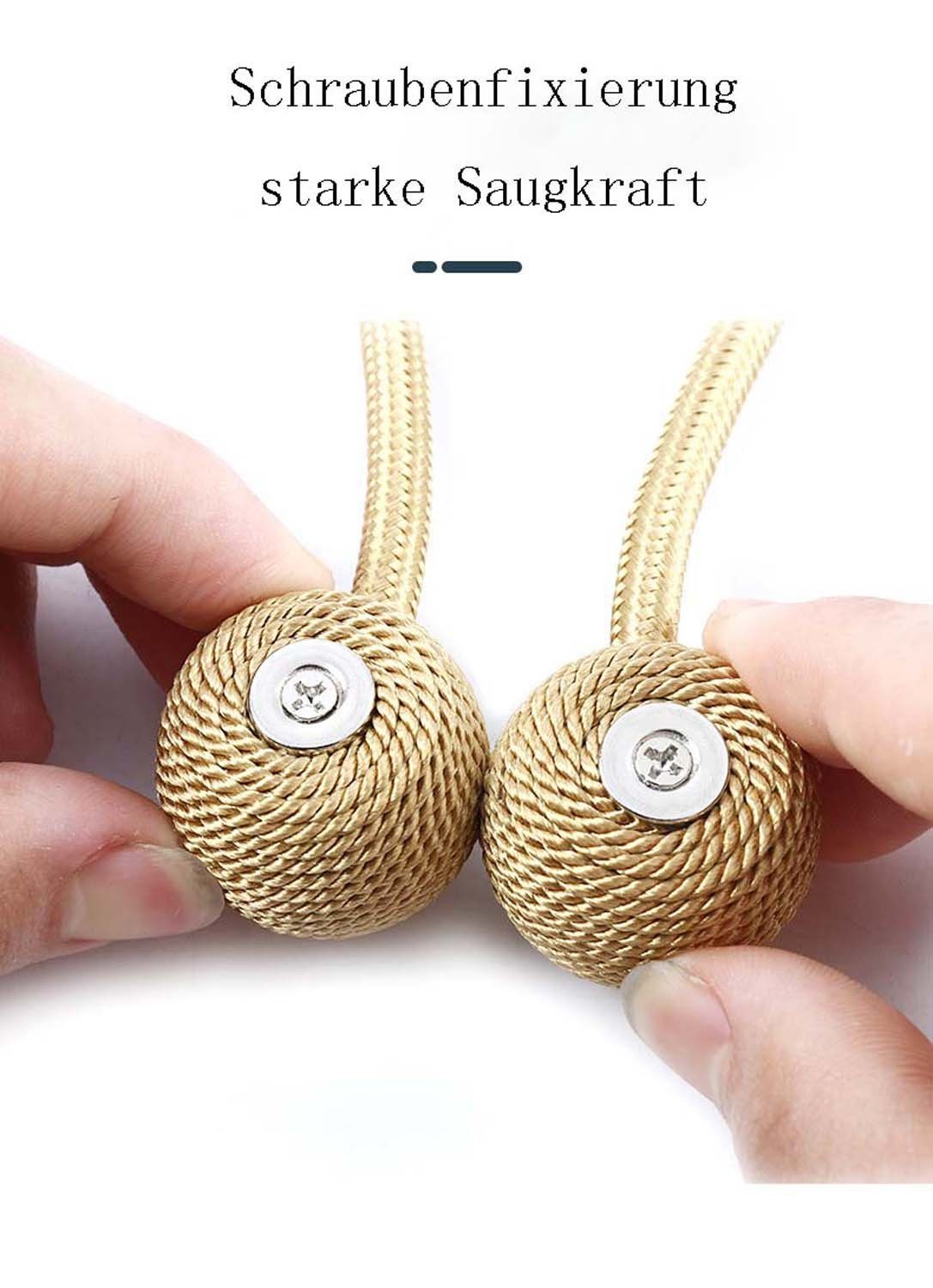 Raffhalter 1 Paar - magnetische Raffhalter für Gardinen, Novalinea, (1-tlg)