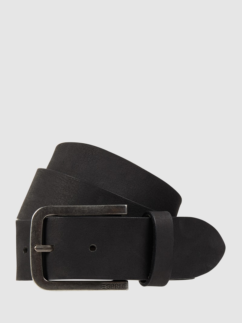 Gürtel aus Büffelleder in schwarz
