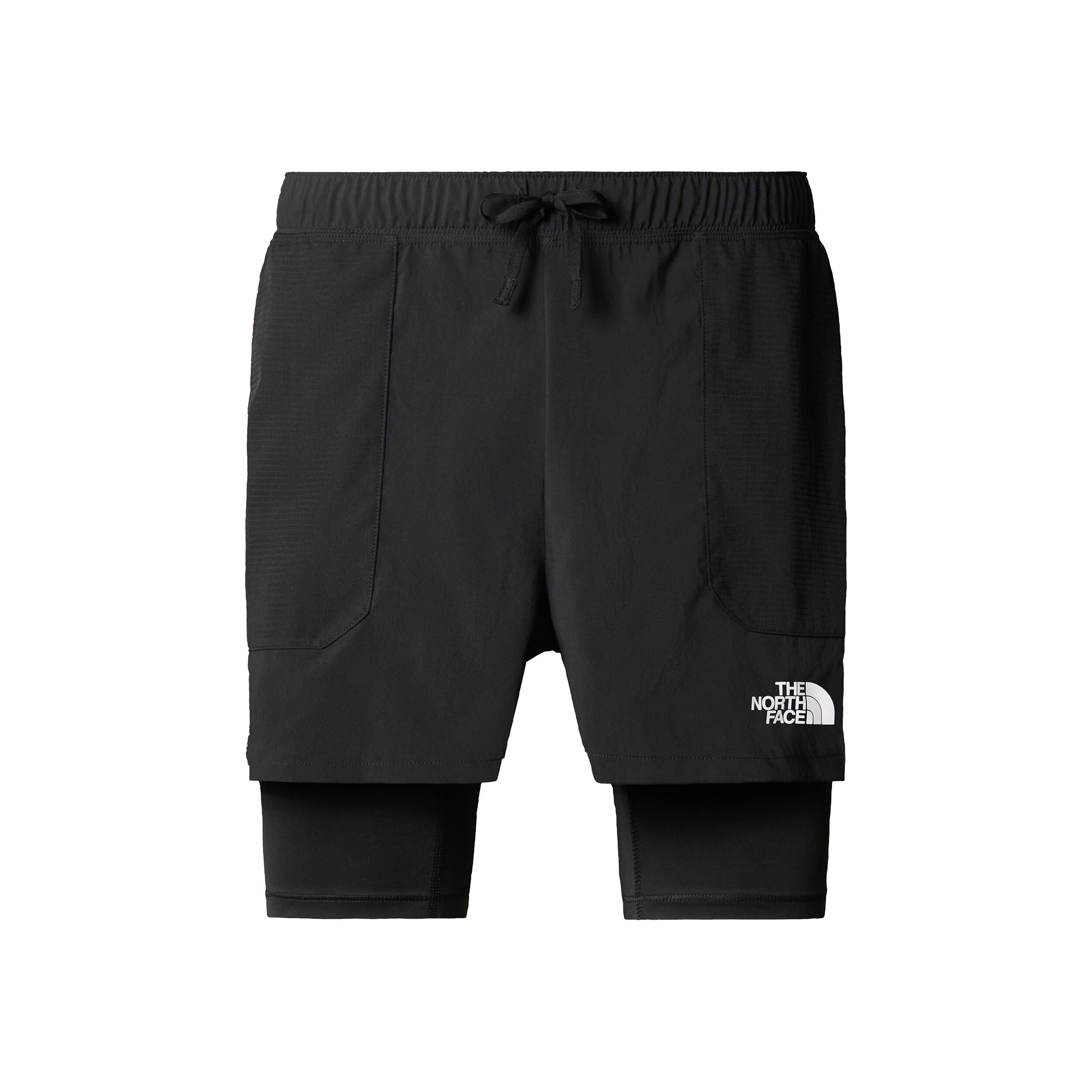 Sunriser 2in1 4in Laufshorts Herren - Schwarz