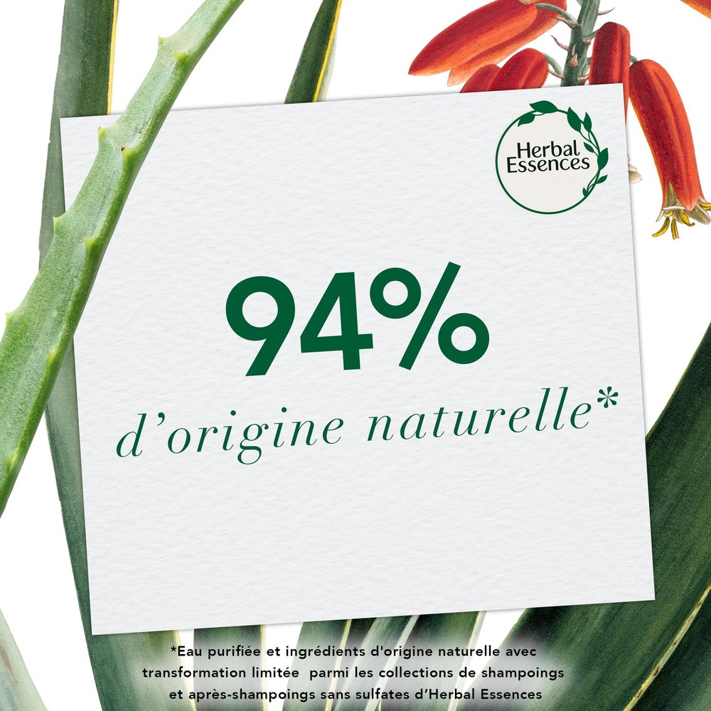 herbal essences Herbal Essences Shampoing Puissant AloeEt Chanvre 225 ml Shampoing
