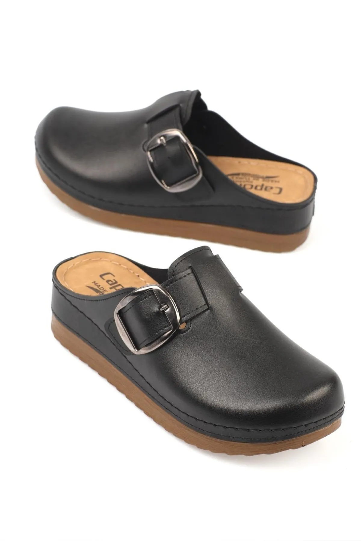 Capone Outfitters  Anatomisch weiche, bequeme Mutterhausschuhe mit Keilabsatz