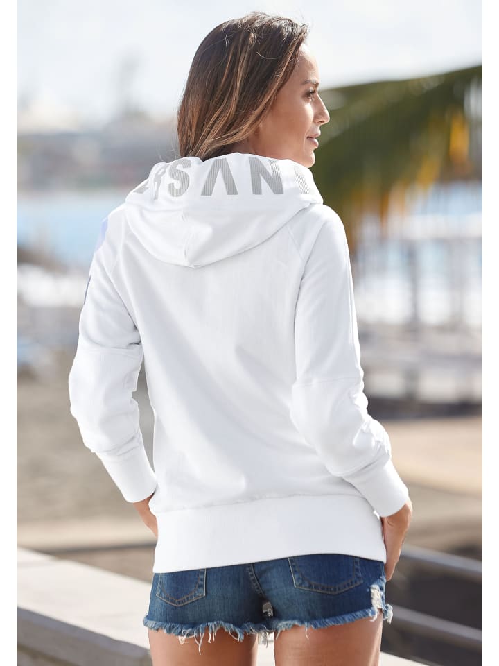 ELBSAND Kapuzensweatjacke in weiß günstig kaufen