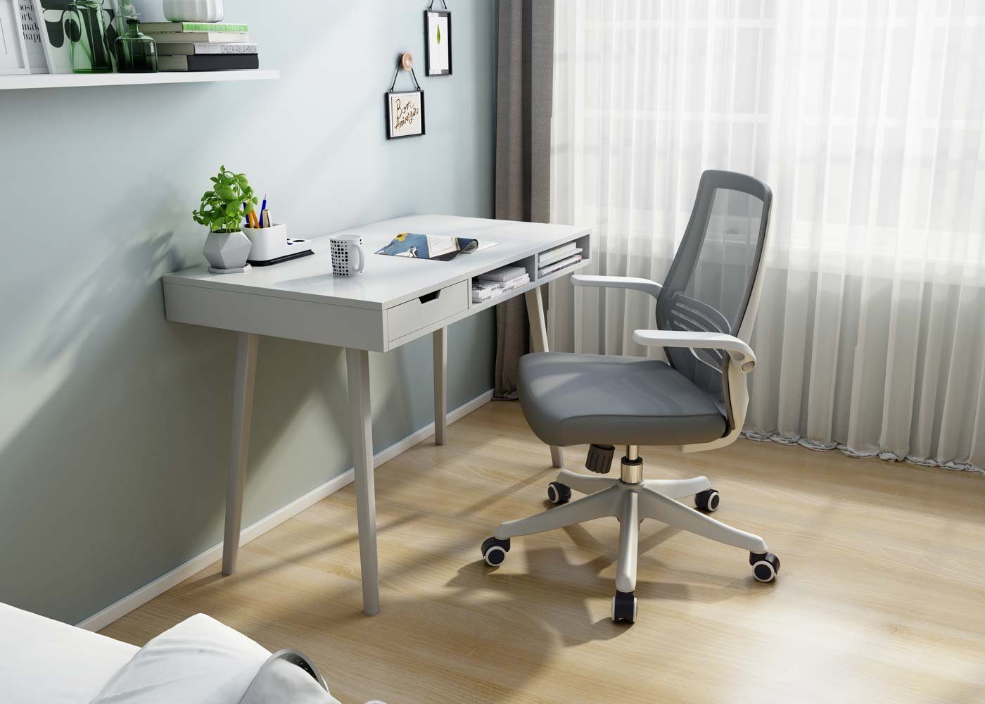 SIHOO Bistrostuhl SIHOO-J88, Ergonomische C-Bogen-Rückenlehne