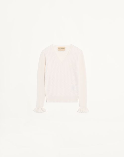 Suéter de cashmere bordado