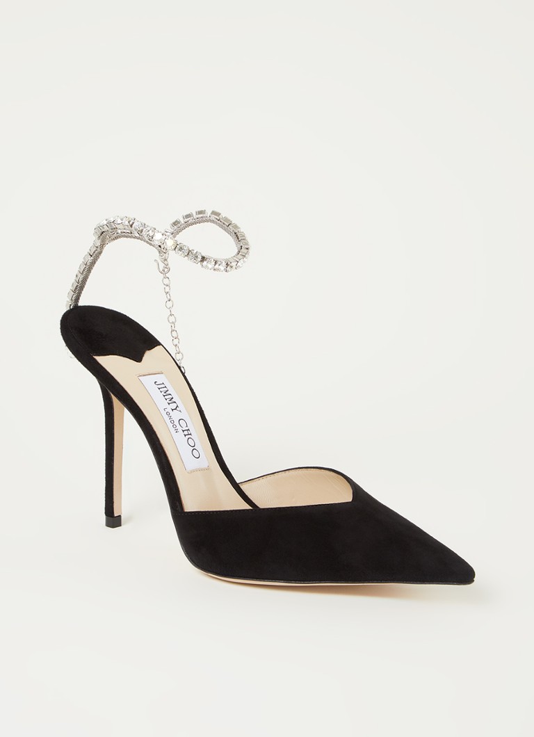 Escarpins Jimmy Choo Saeda en daim ornés de cristaux