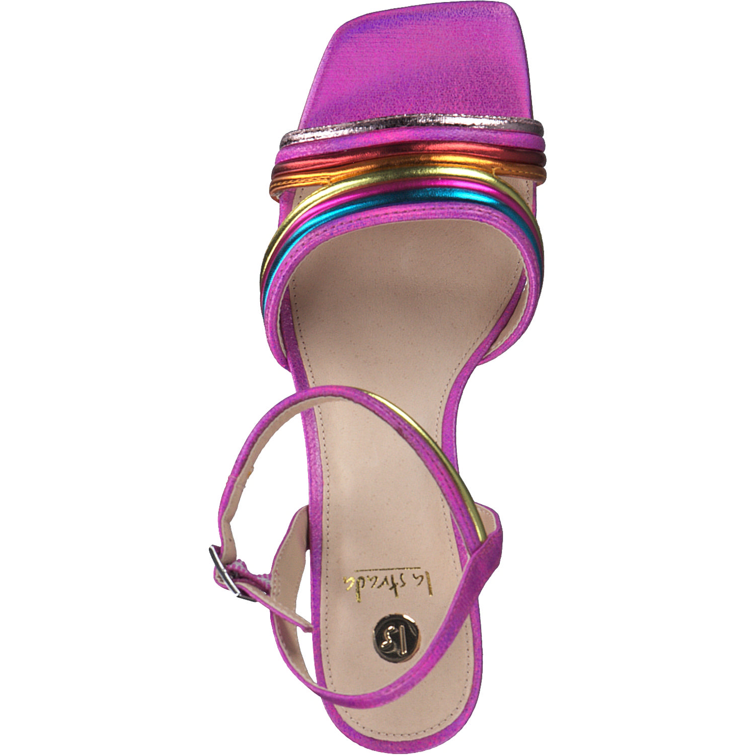 La Strada 2200753, Plateau-Sandaletten, Damen, fuchsia/orange
