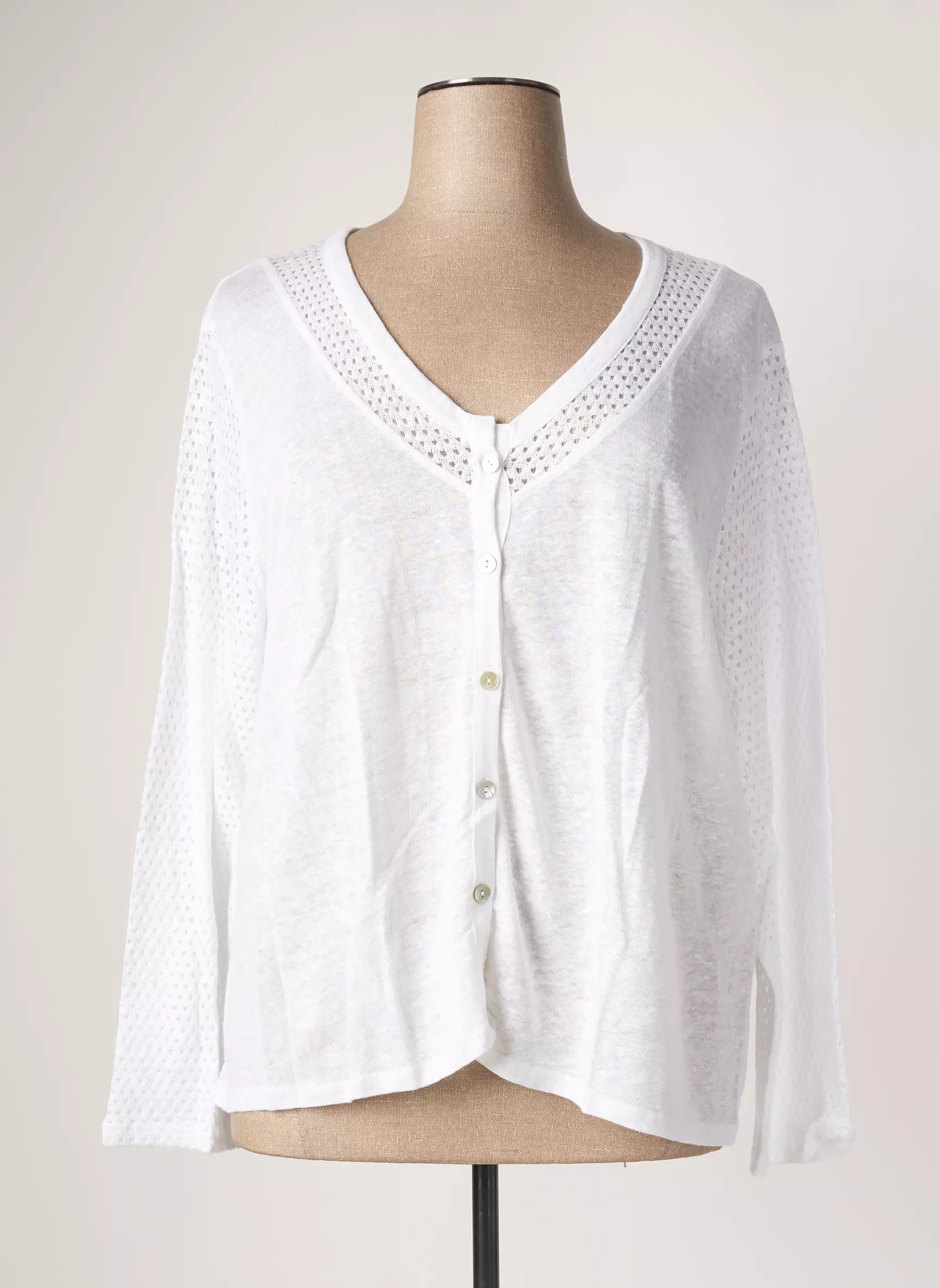 Maloka Cardigans Femme couleur blanc