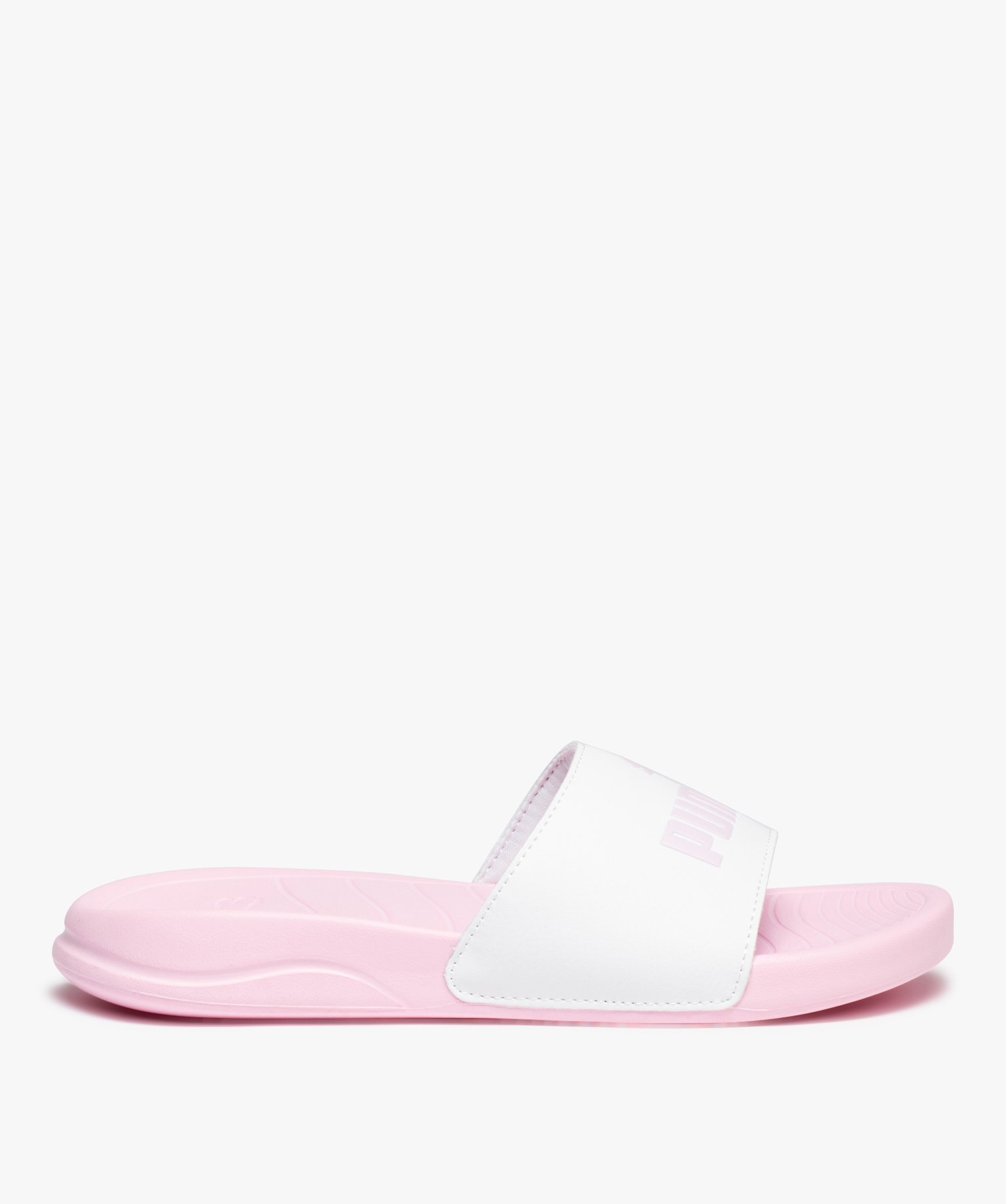 Mules de piscine femme détail métallisé - Puma blanc | GEMO
