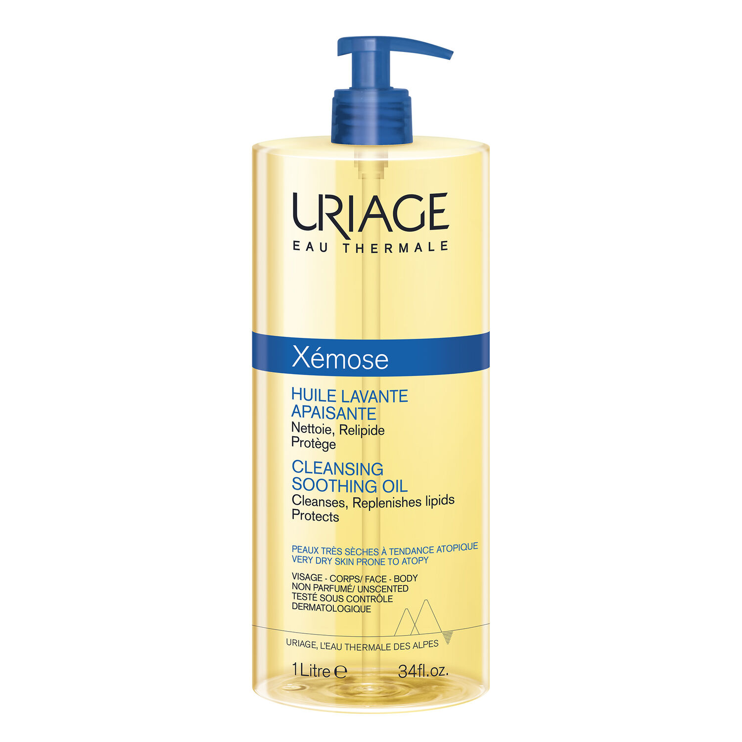 Uriage Xémose - Huile Lavante Apaisante Nettoie, Relipide & Protège