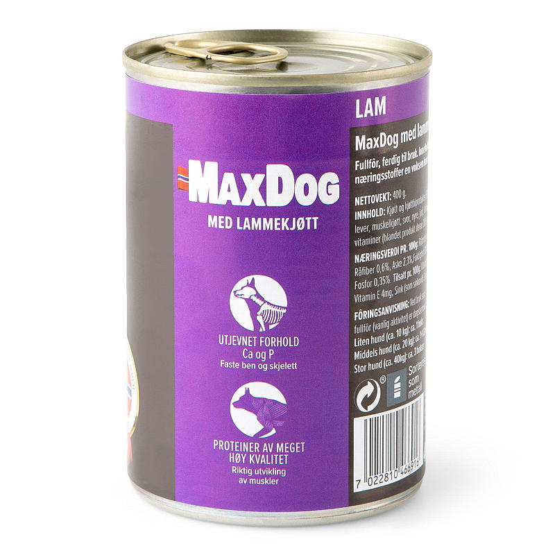 MaxDog Hundemat 400 g lam MaxDog